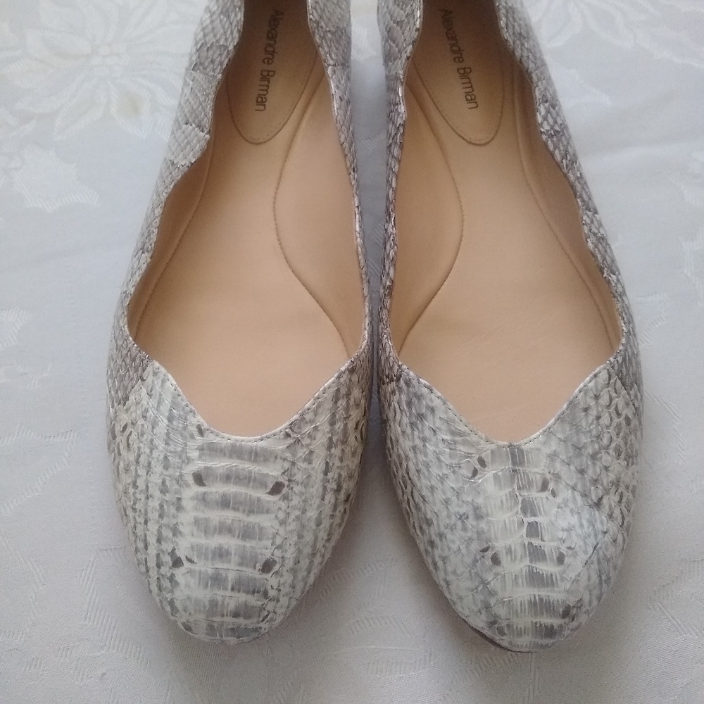 Alexandre Birman Leather Scalloped Snakeskin/Pyth… - image 2